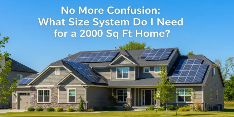 What Size Solar System Do I Need for a 2000 Sq Ft Home