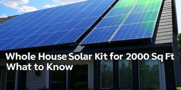 Whole House Solar Kit for 2000 Sq Ft