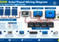 4x 450W solar panel wiring diagram showing series parallel and inverter connections