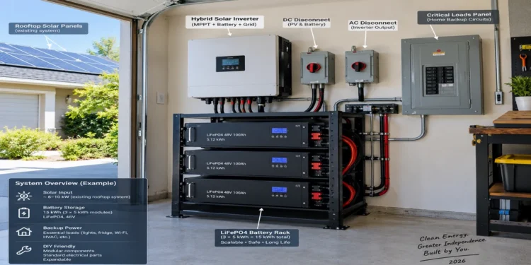 Best DIY Solar Battery Storage System for Home Backup in 2026