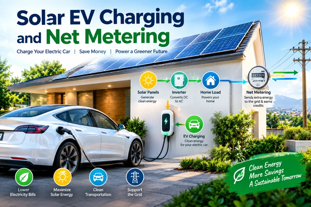 Solar EV Charging and Net Metering