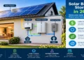 Solar battery storage system connected to home solar panels