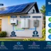 Solar battery storage system connected to home solar panels