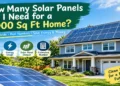 Solar panels installed on a 2000 sq ft home for residential solar energy