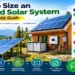 Off-grid solar system with solar panels battery storage and inverter for a home