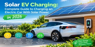 Electric vehicle charging from a residential solar panel system