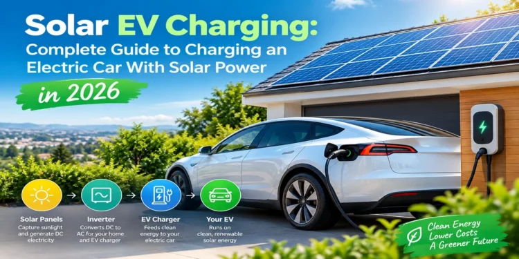Electric vehicle charging from a residential solar panel system