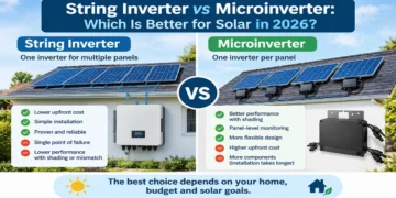 String inverter vs microinverter comparison for a residential solar panel system