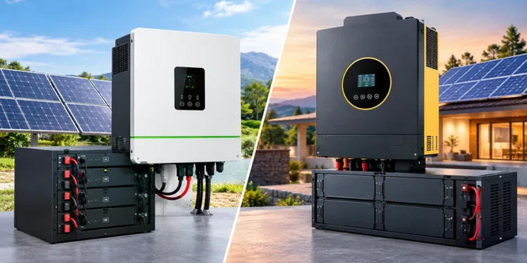 Growatt vs EG4 48V hybrid inverters for an off-grid solar battery system