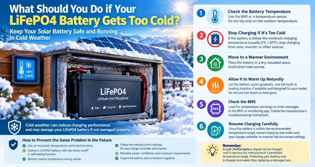 How to Prevent Solar Battery Freeze: LiFePO4 Cold Weather Charging Guide